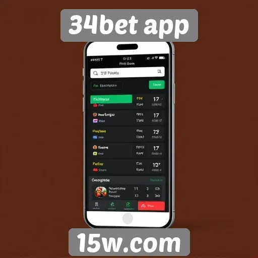 Usabilidade e interface do 34bet app