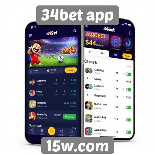 Avaliação da interface do usuário do 34bet app